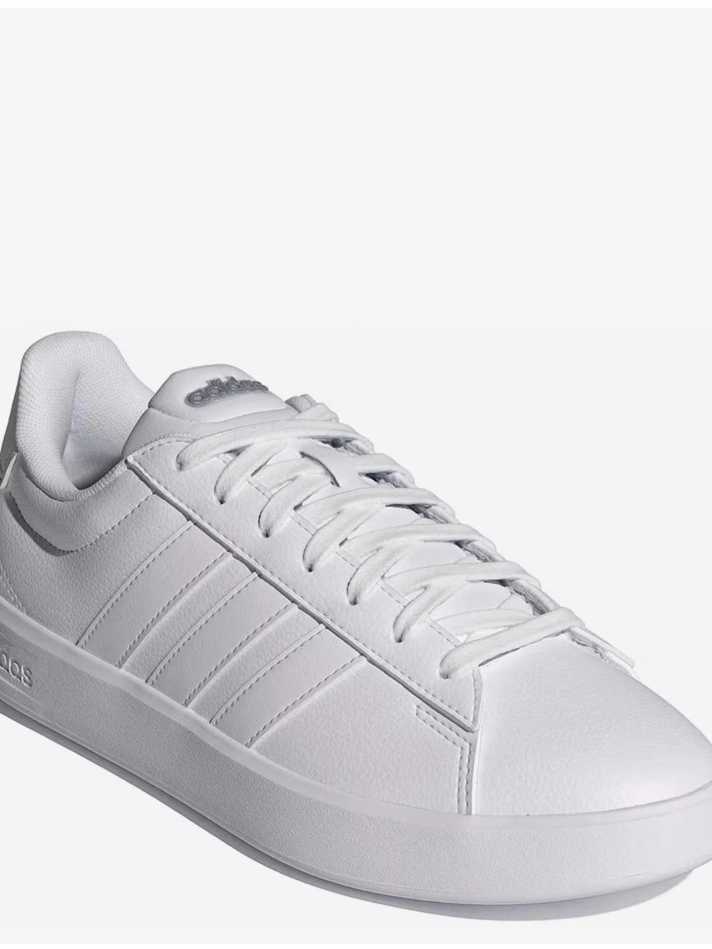 adidas Women's Grand Court 3.0 Sneakers White with silver Accents